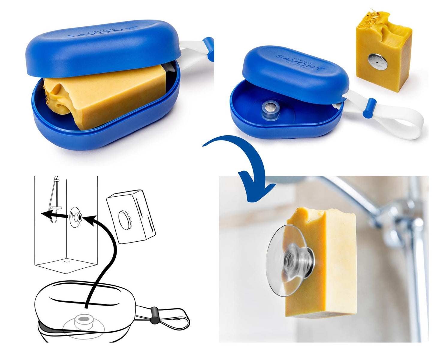 SAVONT Caja de Jabón Original para Viaje  Siempre seca y limpia  Estuche metálico para jabón